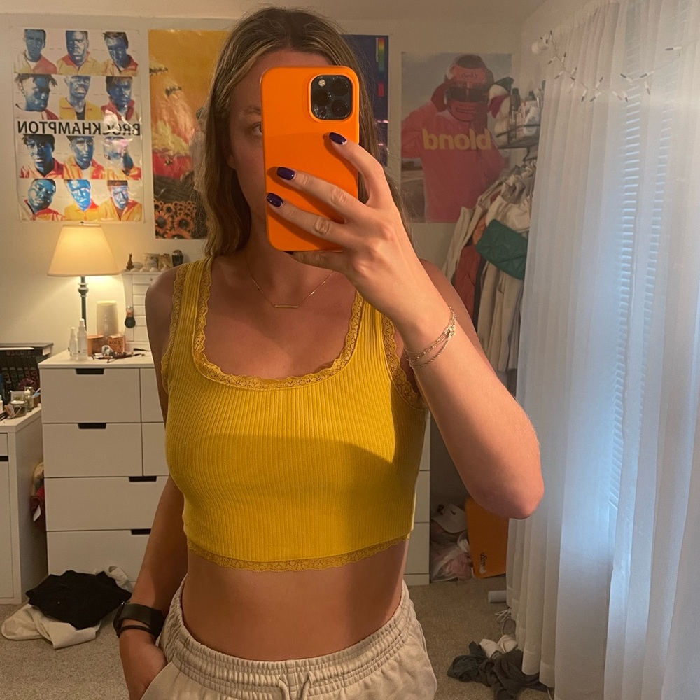 Yellow Cropped Tank